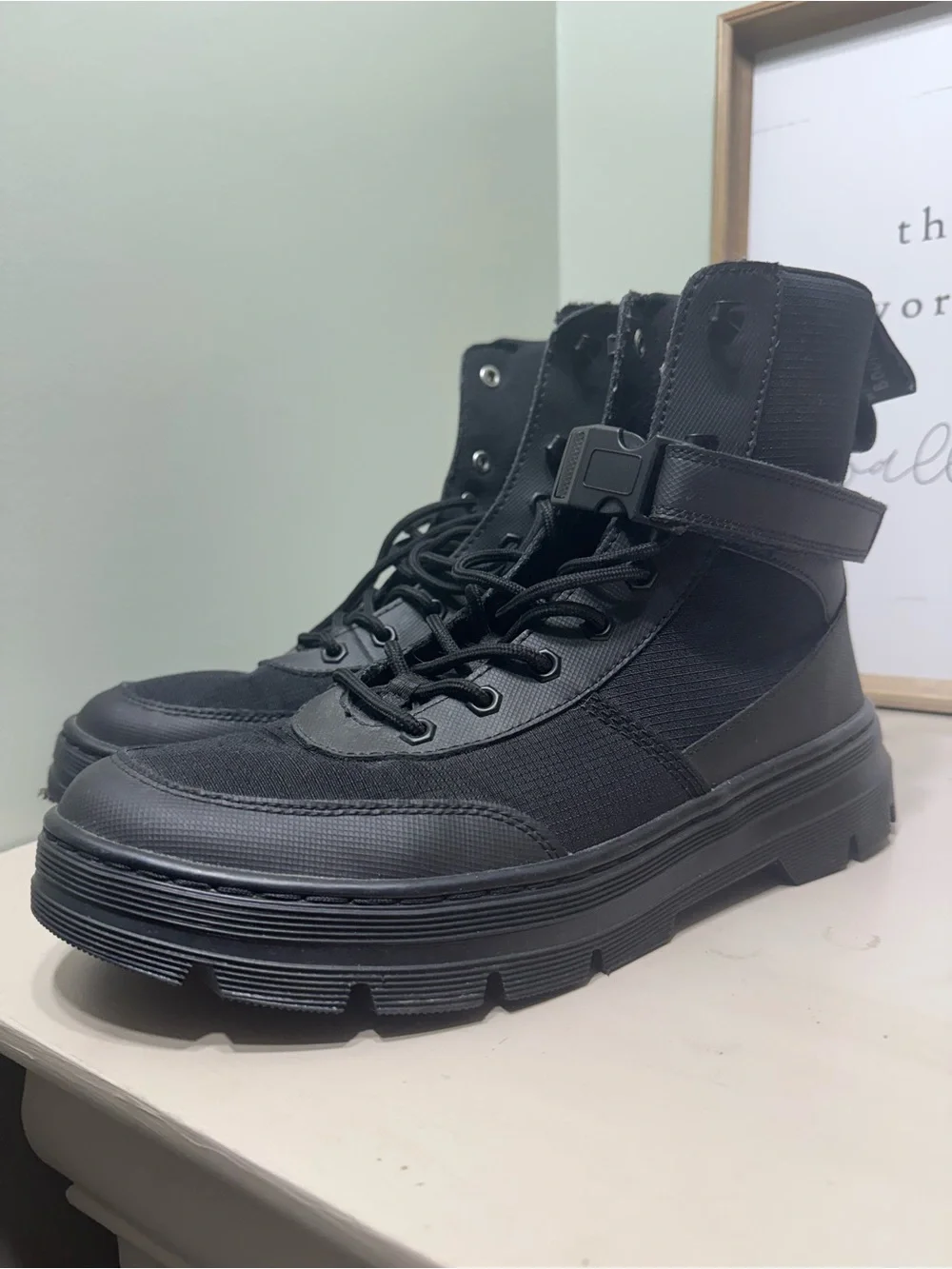 Dr Martens Chunky Black Combat Boots